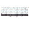 Uptown Giraffe Mint and Grey Chevron Window Valance by The