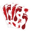 KUUQA 4 Pcs Footprint Clings Horror PVC Stickers for Halloween