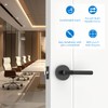 Amerdeco 1 Pack Matte Black Passage Door Handles,Heavy Duty Non-Locking