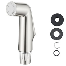 Kitchen Sink Sprayer Replacement, Universal Sink Side Sprayer Head, Kitchen Sink Faucet Sprayer Head, Sink Sprayer Attachment Compatible with Delta, Moen, Kohler (Brushed Nickel)