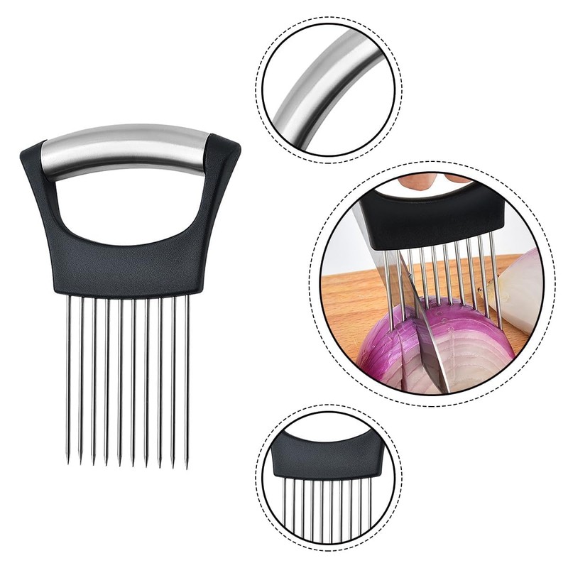 Tabanzhe Onion Slicer Holder Set Stainless Steel Fruit and Vegetable