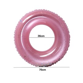 Swimming Ring Adult Retro Style Inflatable Glitter Swimming Pool Toy Float Funny Pool Float Toy Swimming Pool Float (Pink-B)