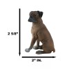 Realistic Pet Pal Adorable Sitting Brindle Boxer Dog Dollhouse Mini