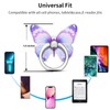 TACOMEGE Purple Metal Cell Phone Ring Butterfly Holder, Finger Kickstand