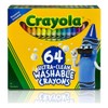 Crayola Ultra Clean Washable Crayons, Built in Sharpener, 64 Count,