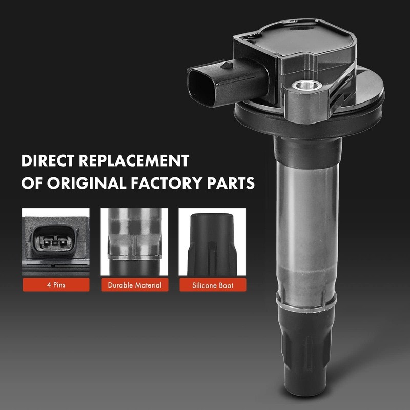 A-Premium Set of 6 Ignition Coil Pack and Iridium Spark