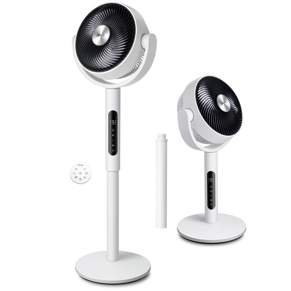 Levoit Standing Fan for Bedroom, CirculAir 120° Oscillating, Quiet 20dB,