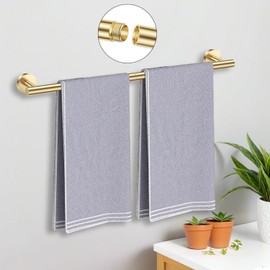 Brushed Gold Bathroom Accessories Set, 7 Pieces Gold Towel Bar Bathroom Hardware Set, 31.5 Inch Towel Racks for Bathroom, SUS304 Stainless Steel Bathroom Towel Holder Toilet Paper Holder Wall Mounted