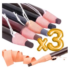 3 Lápiz Para Diseño Delineado De Cejas Microblading Colores Color Café claro