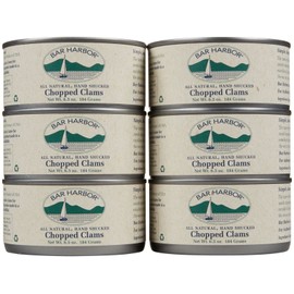 Bar Harbor All Natural Chopped Clams, Cans, 6.5 oz, 6 pk