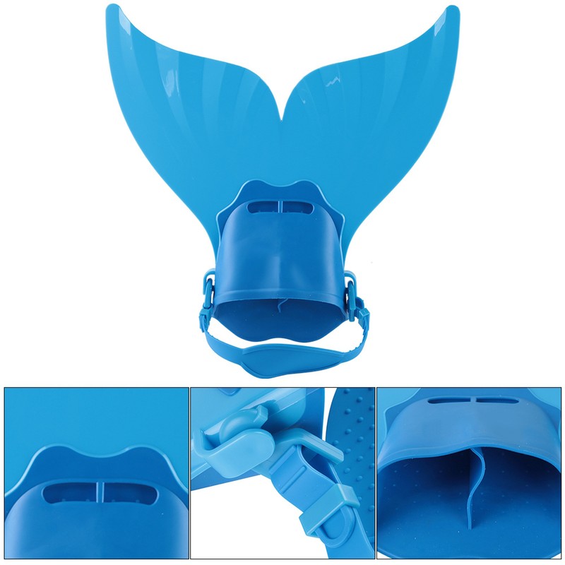 Children Kids Swimming Fin Training Flipper Fish Tail Diving Feet