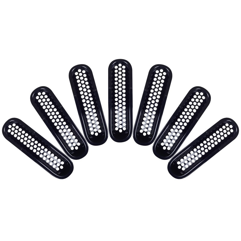 AggAuto Grille Inserts Compatible With Jeep Wrangler JK JKU 2007