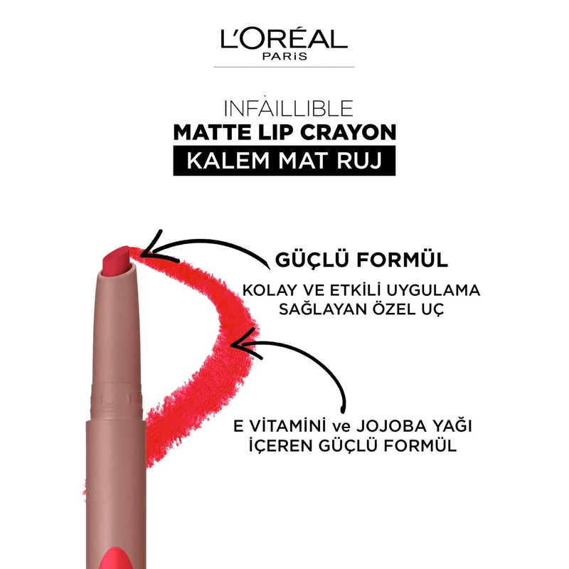 L'Oréal Paris Infallible Matte Lip Crayon Lipstick 103 Maple Dream