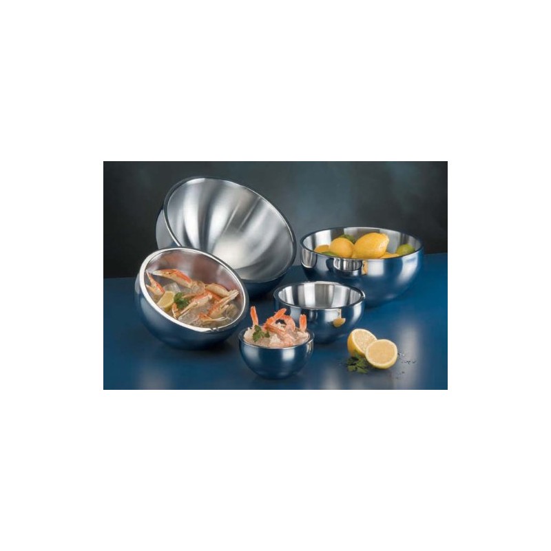 American Metalcraft AB6 Stainless Steel Double Wall Angle Insulated Bowl,