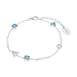 S.Oliver 88640012 Women's Bracelet 925 Silver with 1 Zirconia One Size, Sterling Silver, Cubic Zirconia