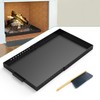 Memrita Fireplace Tray Large Size,Adjustable Ash Pan with Handles for