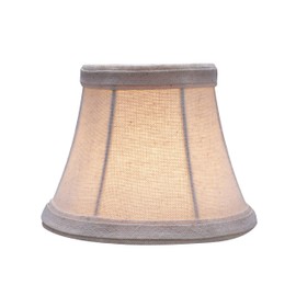 Aspen Creative 30004-2A Small Bell Shape Chandelier Clip-On Lamp Shade Set (2 Pack), Transitional Design in Off White, 5" Bottom Width (3" x 5" x 4")