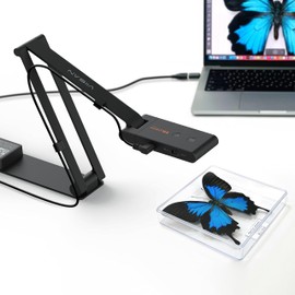 VIISAN VS13AI USB Document Camera with AI-Noise Reduction Mic — 13MP 4K Ultra HD A3-Size Capture, Dual-Mode Autofocus, LED Light, Foldable for Web Conferencing, Live Demo, Compatible macOS & Windows