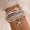 Shell Starfish Bracelet Charm Bracelet Summer Jewelry Stuff Puka Shell