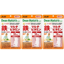 Dear Natura Style Iron x Multivitamin, 60 Tablets (60 Day Supply) x 3 Bags