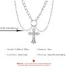 Zeshimb Cubic Zirconia Cross Necklace Layered Cross Choker Necklace Layering