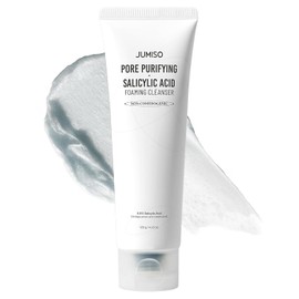 JUMISO Salicylic Acid (0.5% BHA) Foaming Cleanser with Blue Clay – Low pH, Fragrance-Free Face Wash for Oily & Acne-Prone Skin – Blackhead & Pore Care, Non-Comedogenic, 4.23 oz