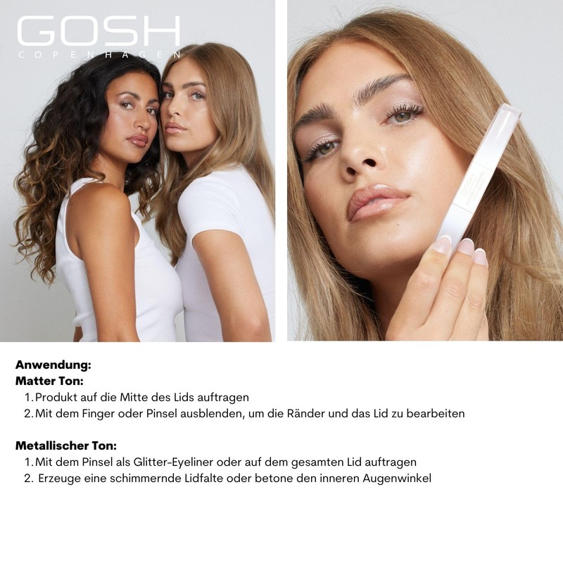 GOSH Eyeconic Eyeshadow 2-in-1 Eyeshadow Nude with Matte and Metallic