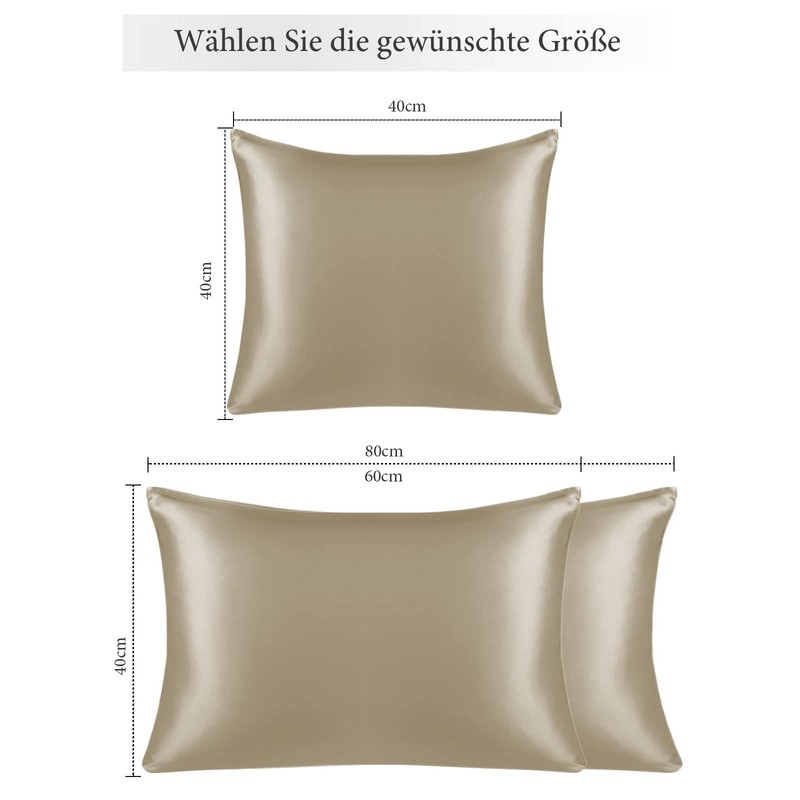 Texbee Silk Pillowcase 40 x 80 cm for Hair and