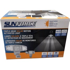Sunforce Solar Triple Head Motion Activated Security Light 1500 Lumens