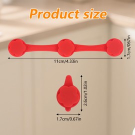 BOXOB Air Fry Magnete Silikonschnalle für Pergamentpapier, Hitzebeständig Blumenförmiges Zubehör Hält Einlagen Sicher an Ort und Stelle und Verhindert Anbrennen (Rot)