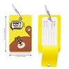 SIVEUMIL 1pcs 2303 Bright Silicone luggage tag (Yellow)