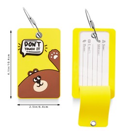 SIVEUMIL 1pcs 2303 Bright Silicone luggage tag (Yellow)