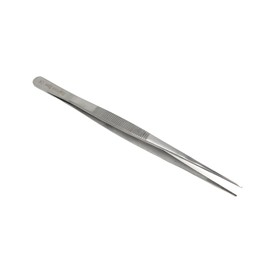 Stainless Steel General - Purpose Forceps with Fine Precision Tips - Assembly Tools (Straight Tips - 8")