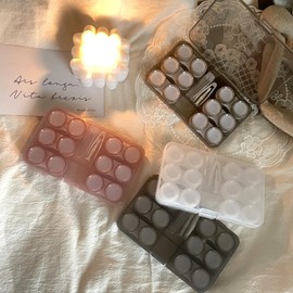 BEDARTIST 6 in 1 Contact Lens Cases, Travel Eye Contacts Case Box Holder, Contact Lenses Tweezers Remover Tool Solution Bottle Kit for Daily Outdoor (Clear White)