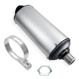 JMCHstore Performance Exhaust Muffler Silencer for Predator 212 196cc GX160 420cc 301cc GX390 98cc 6.5hp, Coleman CT200U BT200X KT196 CT100U Baja Massimo MB200 Go Kart Engine Mini Bike Parts (Sliver)