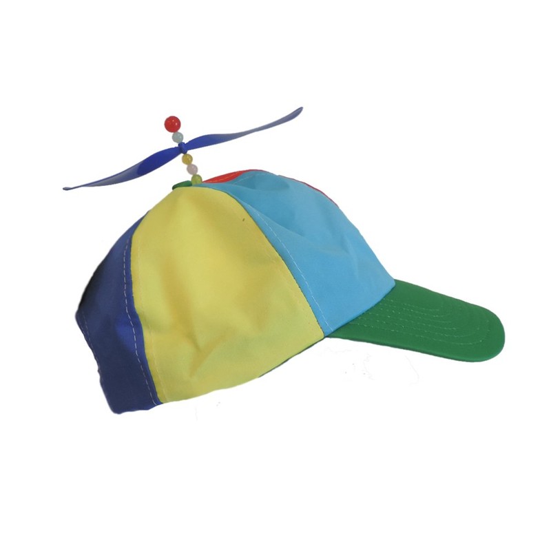 Adult Multi-Colored Baseball Spinning Propeller Hat