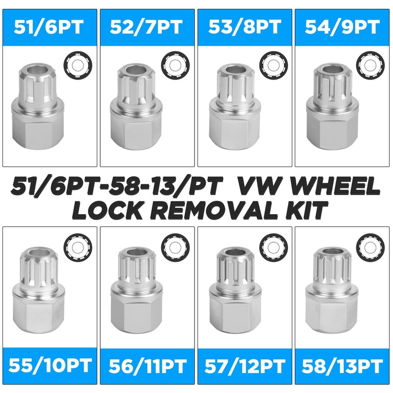 BELEY 23pcs Wheel Lock Lug Nut Remover Kit, Automotive Wheel