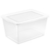 Sterilite 16 Pack Storage Box, 58 Quart Stackable Tote, Clear