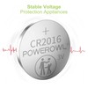 POWEROWL High Capacity CR2016 Battery (15-Pack) CR 2016 3v Lithium