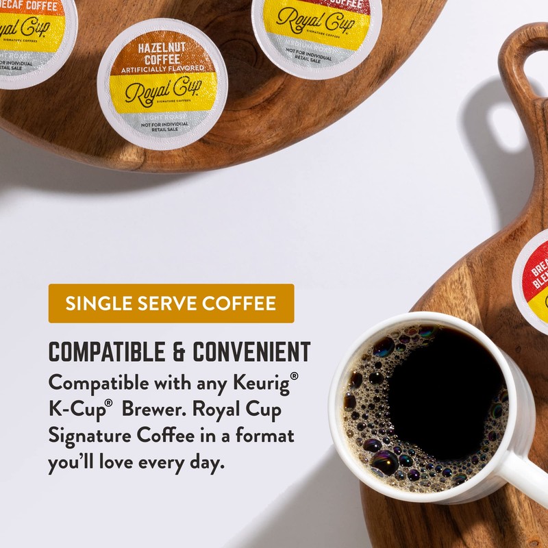 ROYAL CUP SIGNATURE COFFEE - Hazelnut Light Roast Single-Serve Capsules