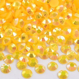 Blinginbox 5000pcs 3mm AB Resin Flatback Rhinestone for Crafting,Flatback Round Jelly Rhinestones Bedazzling Non Hotfix Crystal Gems for Nails Face Makeup Tumblers Mugs DIY Crafts.(Orange AB)
