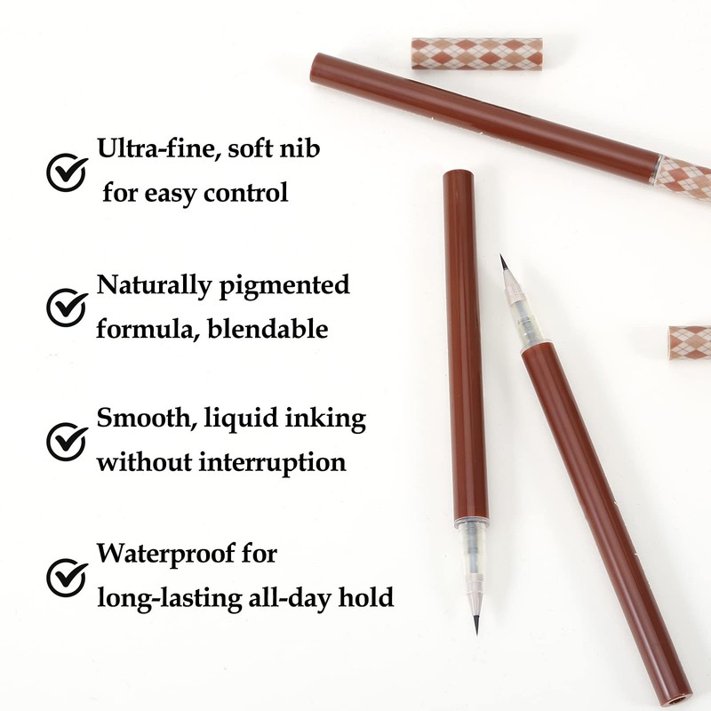 Boobeen Liquid Eyebrow Pen, Microbrow Pen - 0.01mm Precision Tip,