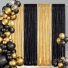 Poise3EHome Gold Sequin Backdrop Curtains, 2 Panels Gold Sequin Backdrop,