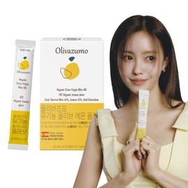 Olive Ajumo 올리바즈모 유기농 올리브 레몬 올레샷 20ml 14포 1박스 Olive Buzz Organic Olive Lemon Ole Shot 20ml 14 packets 1 box