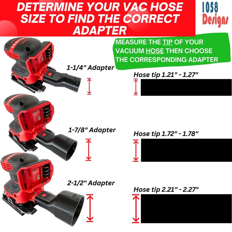 Sander Vacuum Adapter for CRAFTSMAN 1/4 Sheet Sander CMCW222 -