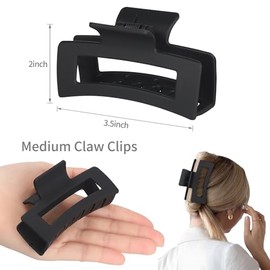 Sisiaipu-Pinzas para el cabello de tamaño mediano de 3,5 pulgadas, paquete de 6 pinzas para el cabello para mujeres, pinzas cuadradas, pinzas rectangu