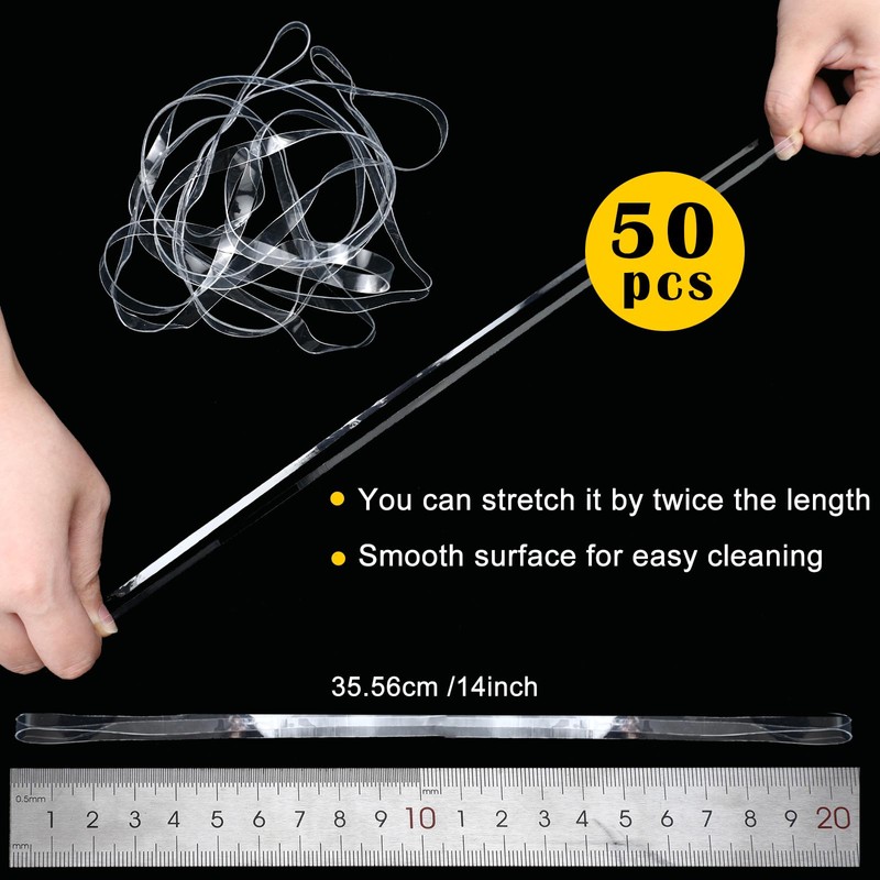 Windyun 50 Pcs Large Rubber Bands Elastic Rubber Band for
