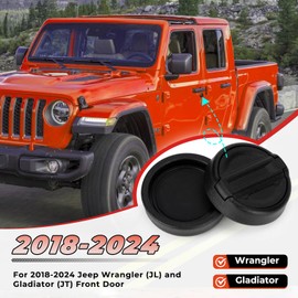 CALBEAU Keyhole Covers for 2018-2024 Jeep Wrangler JL and Gladiator JT Front Door, Magnetic Keyhole Protection Accessories for Door Lock Covers