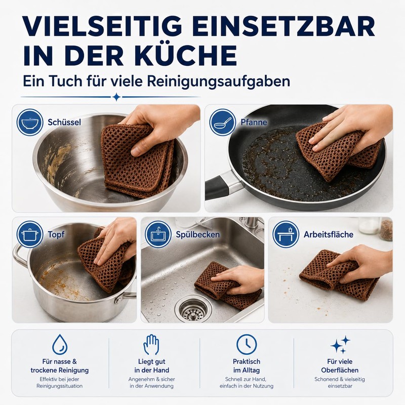 Silva Dough Cleaning Cloth, 25 x 25 cm, Set of