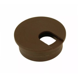 My Cable Mart 1 3/4inch CUT-HOLE SIZE Brown Round Wire Management Grommet with Removable Lid